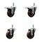 Service Caster 3.5'' High Temp Glass Filled Nylon 7/16'' Stem Caster Set 2 Total Lock Brakes, 4PK SCC-GRTTL20S3514-GFNSHT-716138-2-S-2 - alternate 1